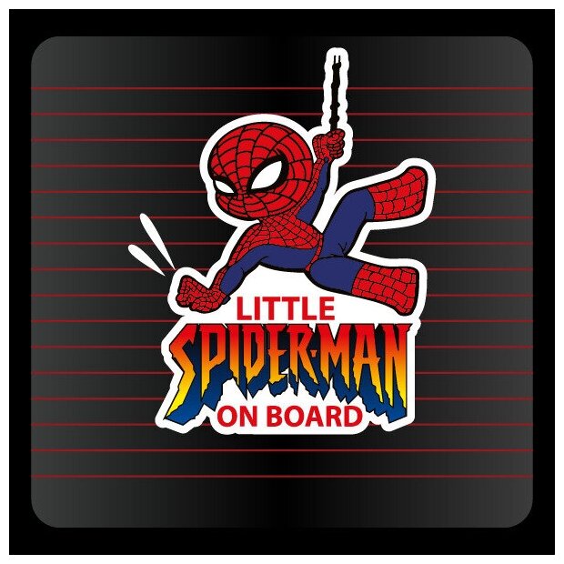 Наклейка Ребенок в машине / Little Spiderman on board 15х11 см