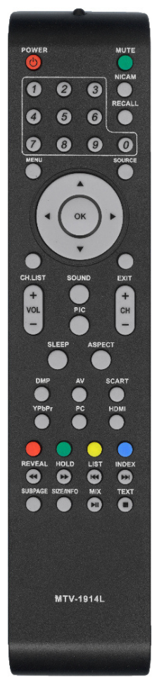 Пульт для Mystery MTV-1914L (BBK RC3229)