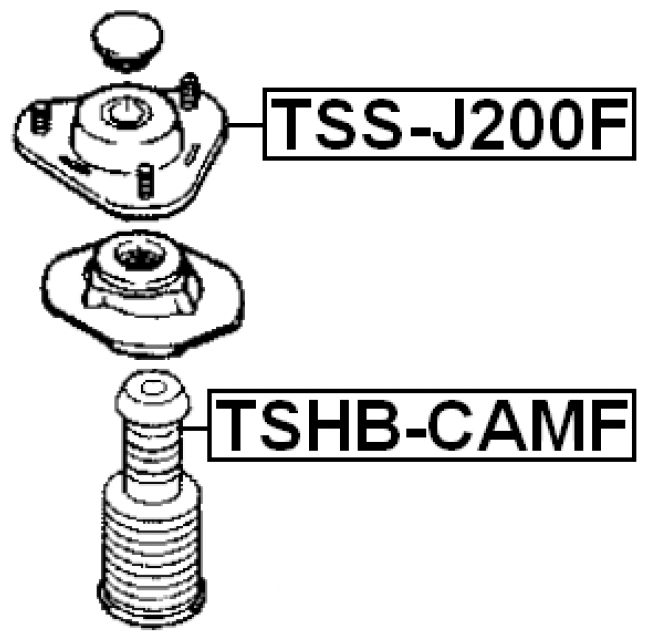 Опора переднего амортизатора Febest TSS-J200F