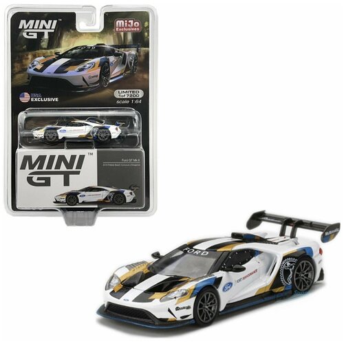 Модель коллекционная Mini GT 1:64 Mijo Exclusives Ford GT MK II 2019 Pebble Beach Concours d Elegance