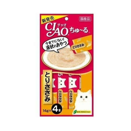 Лакомство Inaba соус для кошек в виде крем-супа Филе парной курицы, 6 уп. х 56 гр