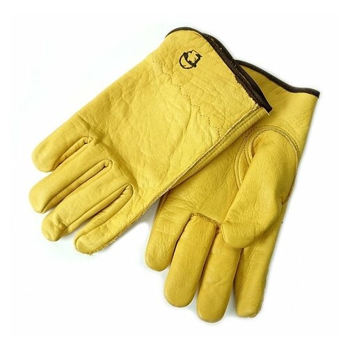 Перчатки защитные из кожи КРС желтого цвета