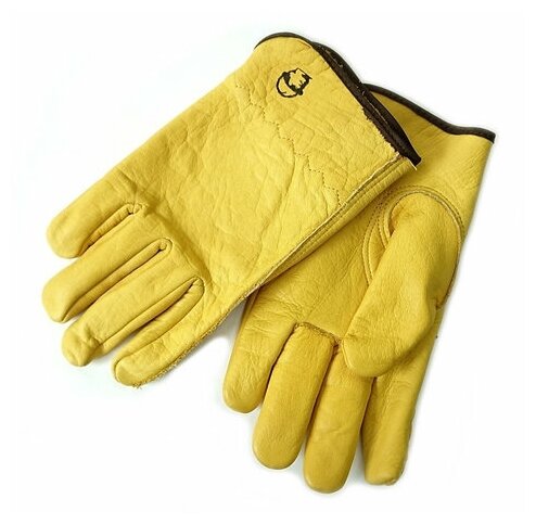 Перчатки защитные из кожи КРС желтого цвета