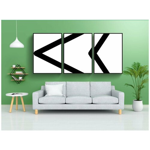 фото Набор модулных постеров для интерьера "стрела, левый, точка" 60x90 см. в тубусе, без рамки lotsprints