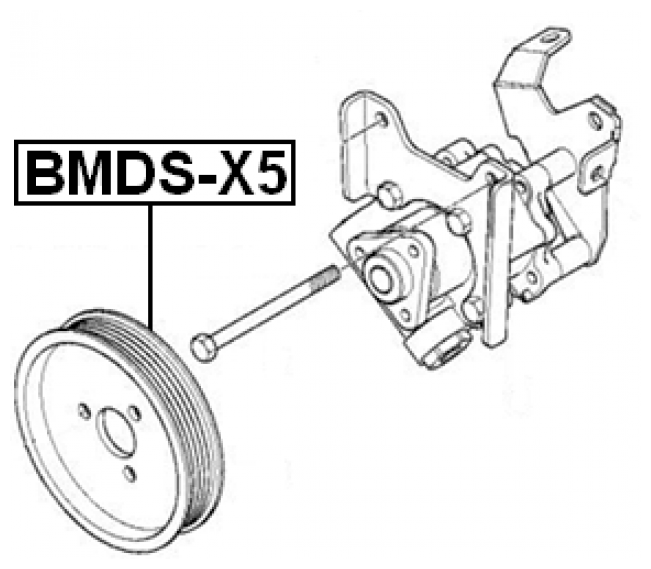 Шкив насоса гидроусилителя руля Febest BMDS-X5