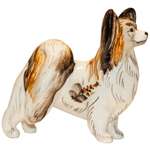 Статуэтка Собака Папийон Породистая Гжель ручная роспись - изображение