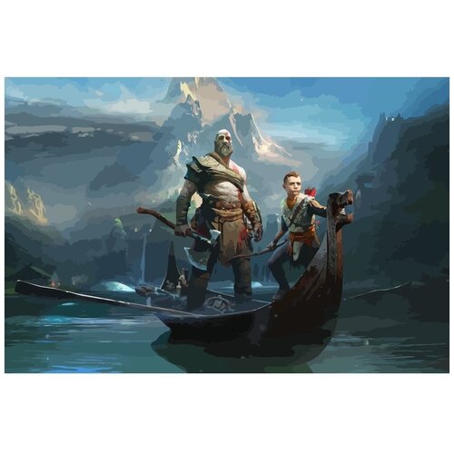 Картина по номерам на холсте god of war викинги - 1 картина по номерам на холсте god of war 4