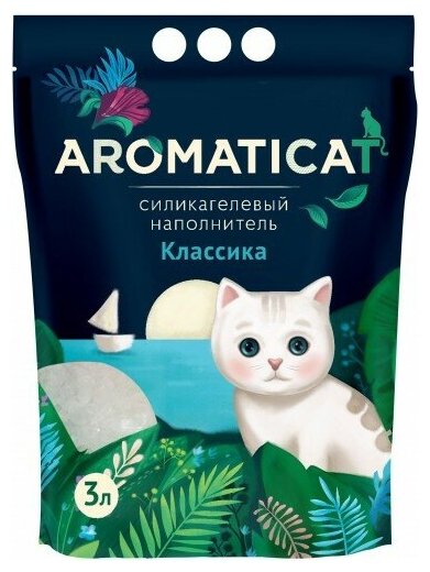 AROMATICAT силикагелевый гигиенический наполнитель, Классика 3л.