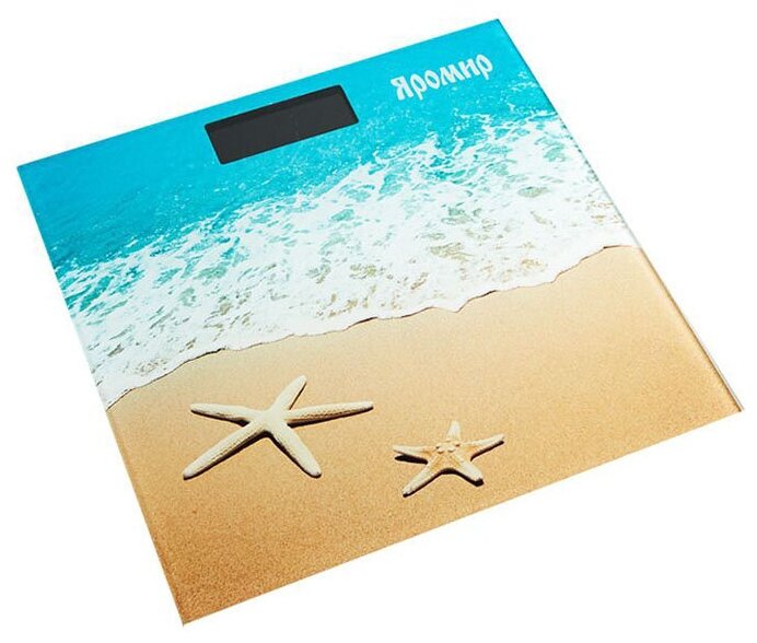 Весы напольные электронные яромир ЯР-4204 "Песчаный пляж": 180 кг, 26*26см - фотография № 1