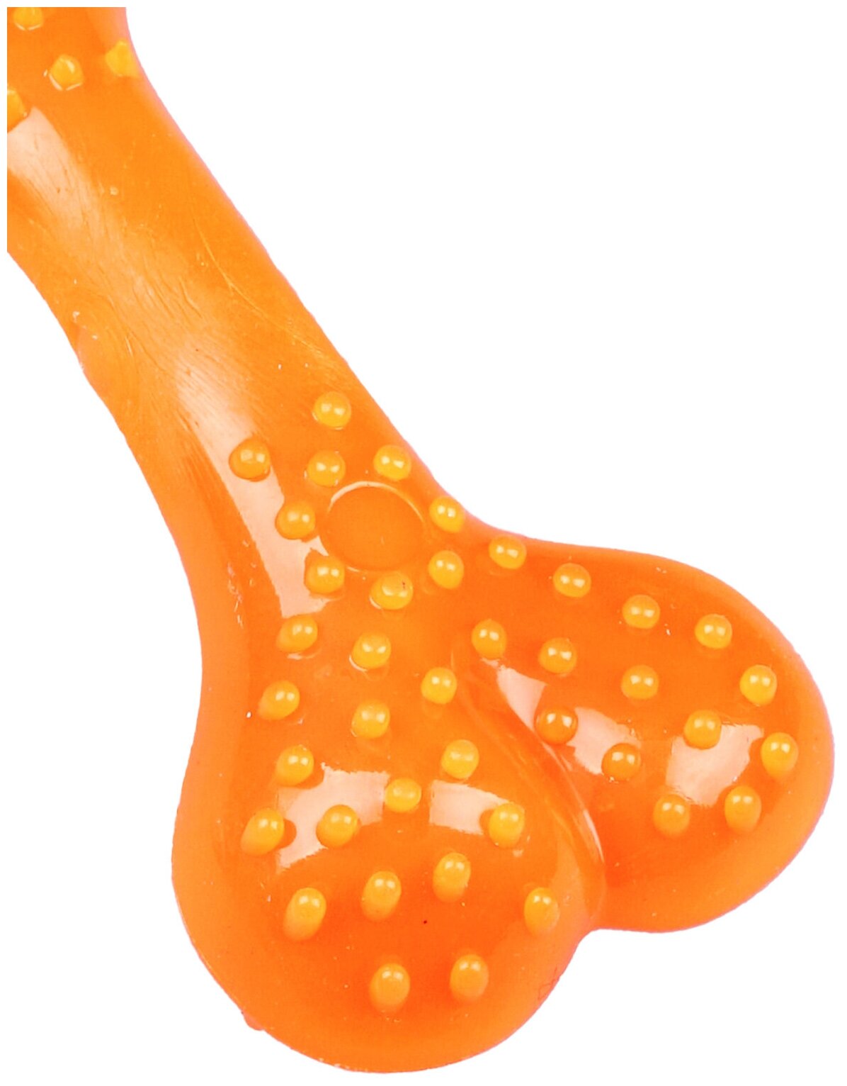 Игрушка для собак COMFY by AQUAEL MINT Косточка с ароматом мяты, 8.5 см, оранжевая - фотография № 4