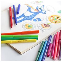 Фломастеры для рисования Мульти-Пульти "Енот в Италии" / набор 36 цветов, смываемые, детские, для малышей, для школы