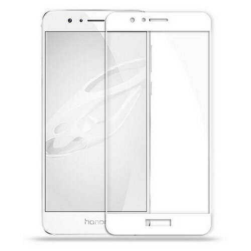 Защитное стекло на Huawei Honor 8, 3D, белый