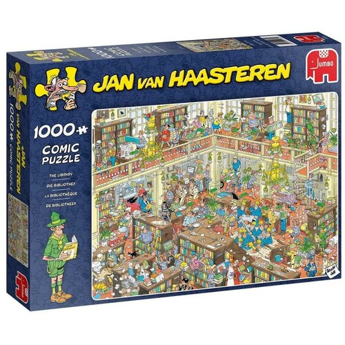 Пазл Jumbo 1000 деталей: Библиотека (Jan Van Haasteren) пазл jumbo 1000 деталей рынок рогатого скота jan van haasteren