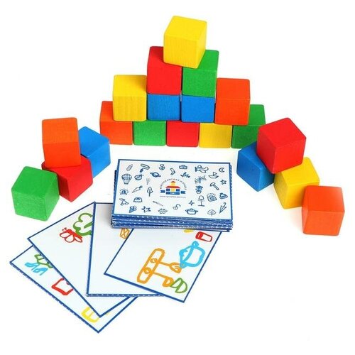 Краснокамская игрушка Цветные кубики «Кто быстрее?» развивающая игрушка краснокамская игрушка геометрическая полянка