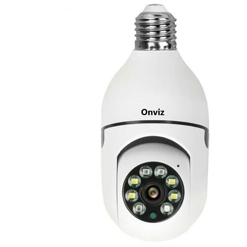 Камера видеонаблюдения wifi лампочка Onviz L350 с динамиком и микрофоном / поворотная IP камера видеонаблюдения с цоколем E27