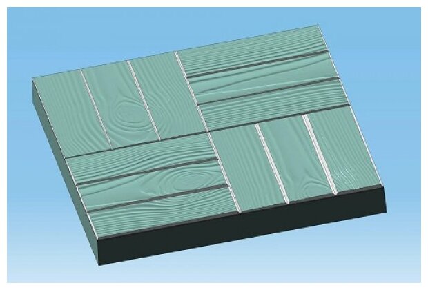 Форма пластиковая для плитки Паркетная доска 400х400х40 мм - фотография № 2