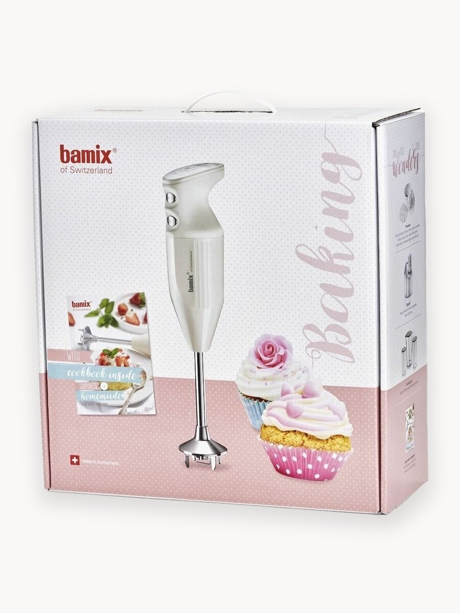 Блендер Bamix Baking M200 Cream, погружной, 200 Вт, 2 скорости
