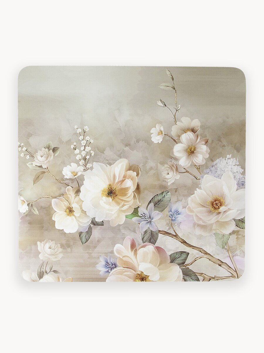 Салфетки на стол сервировочные набор 4 шт. 30х28см, цветы, Nouvelle