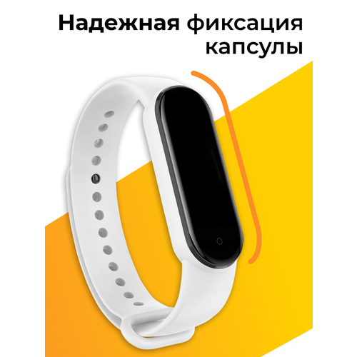 фото Силиконовый ремешок для xiaomi mi band 5, 6, 7 / браслет на сяоми ми бэнд 5, 6, 7 / фуксия puloka