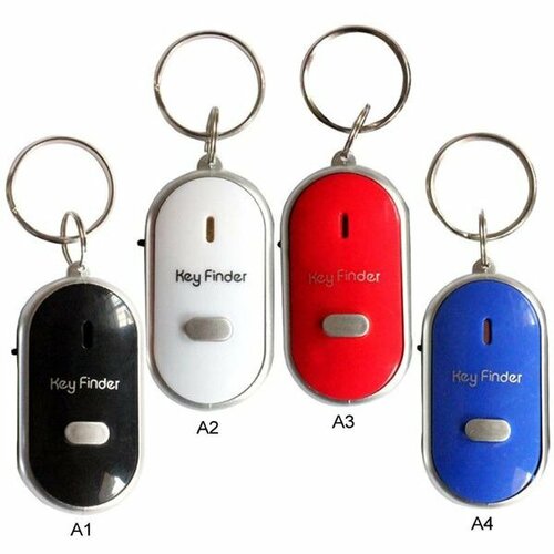 Брелок для поиска ключей, белый, синий светодиодный брелок для поиска ключей поиск потерянных ключей брелок для ключей со свистком управление звуком аксессуары