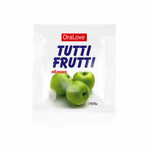 съедобная смазка oralove tutti frutti яблоко для орального секса 4 г Гель TUTTI-FRUTTI яблоко одноразовая упаковка 4г