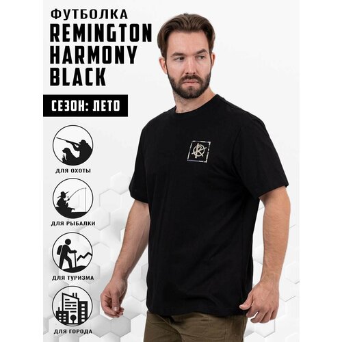 Футболка Remington, размер L, черный футболка remington размер l черный