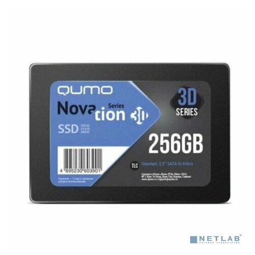 Qumo накопитель QUMO SSD 256GB Novation TLC Q3DT-256GSCY SATA30 493300₽