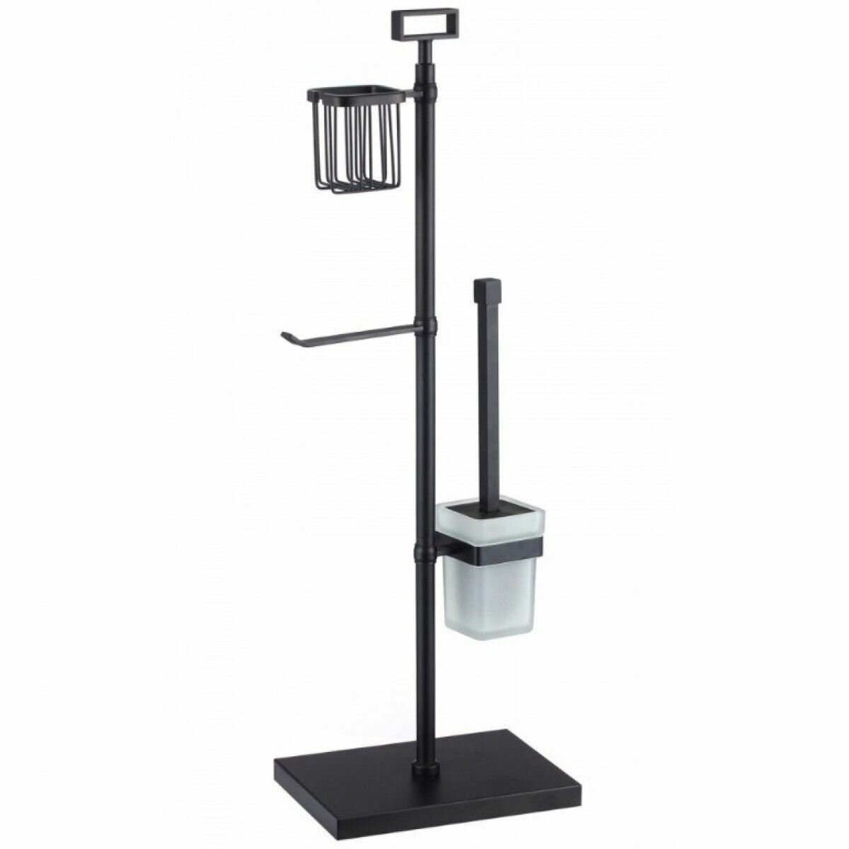 Стойка напольная для ершика, туалетной бумаги и ершика GANZER 88037C Черный