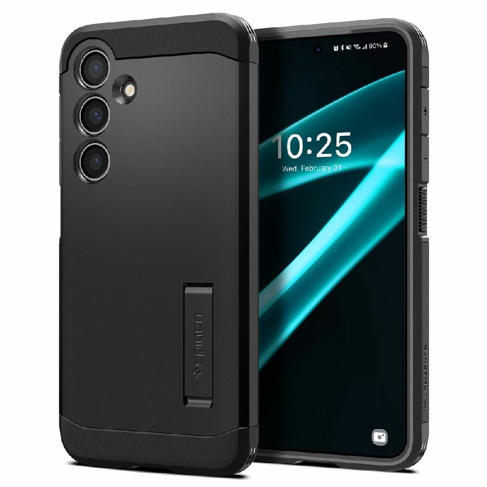 Чехол Spigen на Samsung Galaxy S24 Plus (ACS07332) Tough Armor / Спиген чехол для Галакси С24 Плюс с подставкой, противоударный, с защитой камеры, черный