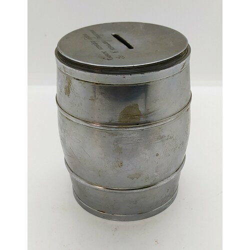 Копилка-бочонок с дарственной надписью металл гравировка СССР 1953 г 5850₽