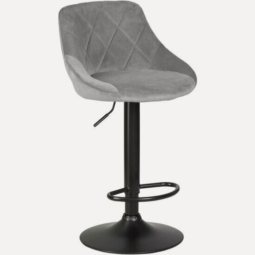Изображение товара Стул барный Dobrin LOGAN BLACK (серый велюр (MJ9-75))