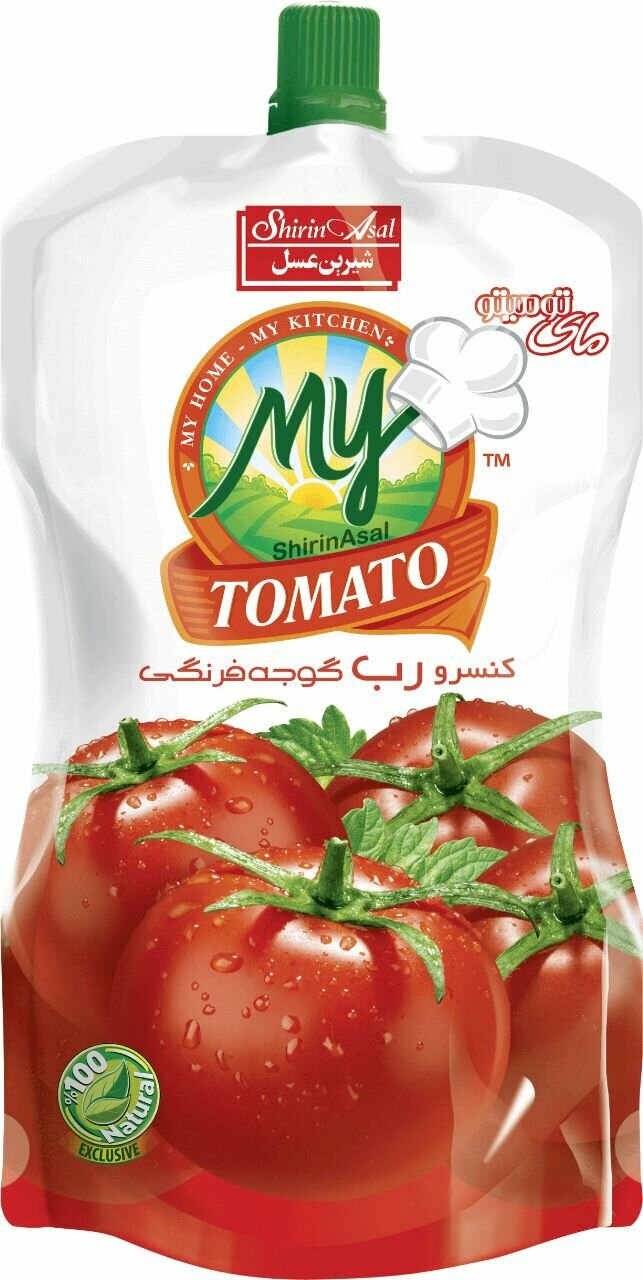 Новинка 2024 г. Халал Томатная паста, 70 грамм , My Tomato, дой-пакет 5шт. в заказе Иран