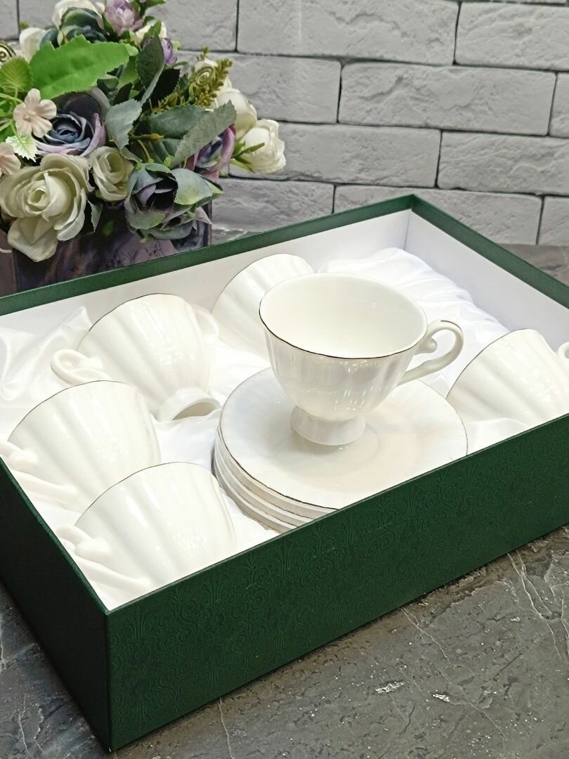 фото Кофейный сервиз подарочный, набор кофейный на 6 персон.