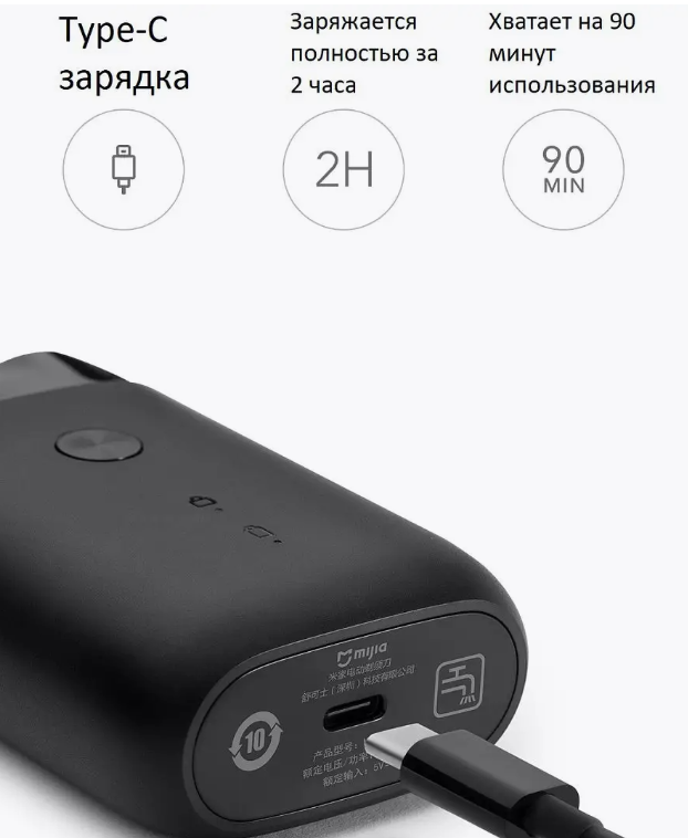 Обзор: Электробритва Xiaomi Mijia Rotating Double Cutter Head S100, черный