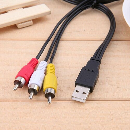 Шнур USB - 3RCA (1.8м) 3rca 3rca 5 метров кабель провод шнур композитный av тюльпан