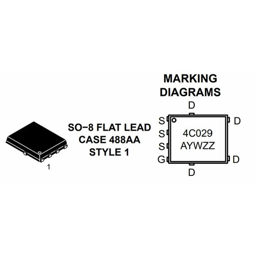 Микросхема NTMFS4C029N N-Channel MOSFET 30V 46A 1 шт лот nth4l060n090sc1 to 247 4 46a 900 в n channel mos силовой транзистор новый оригинальный