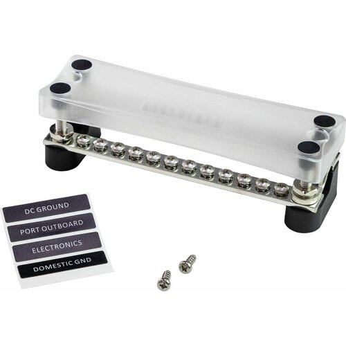 Колодка распределительная электромонтажная с защитной крышкой 2 планки по 12 контактов BF427C12P 6571₽