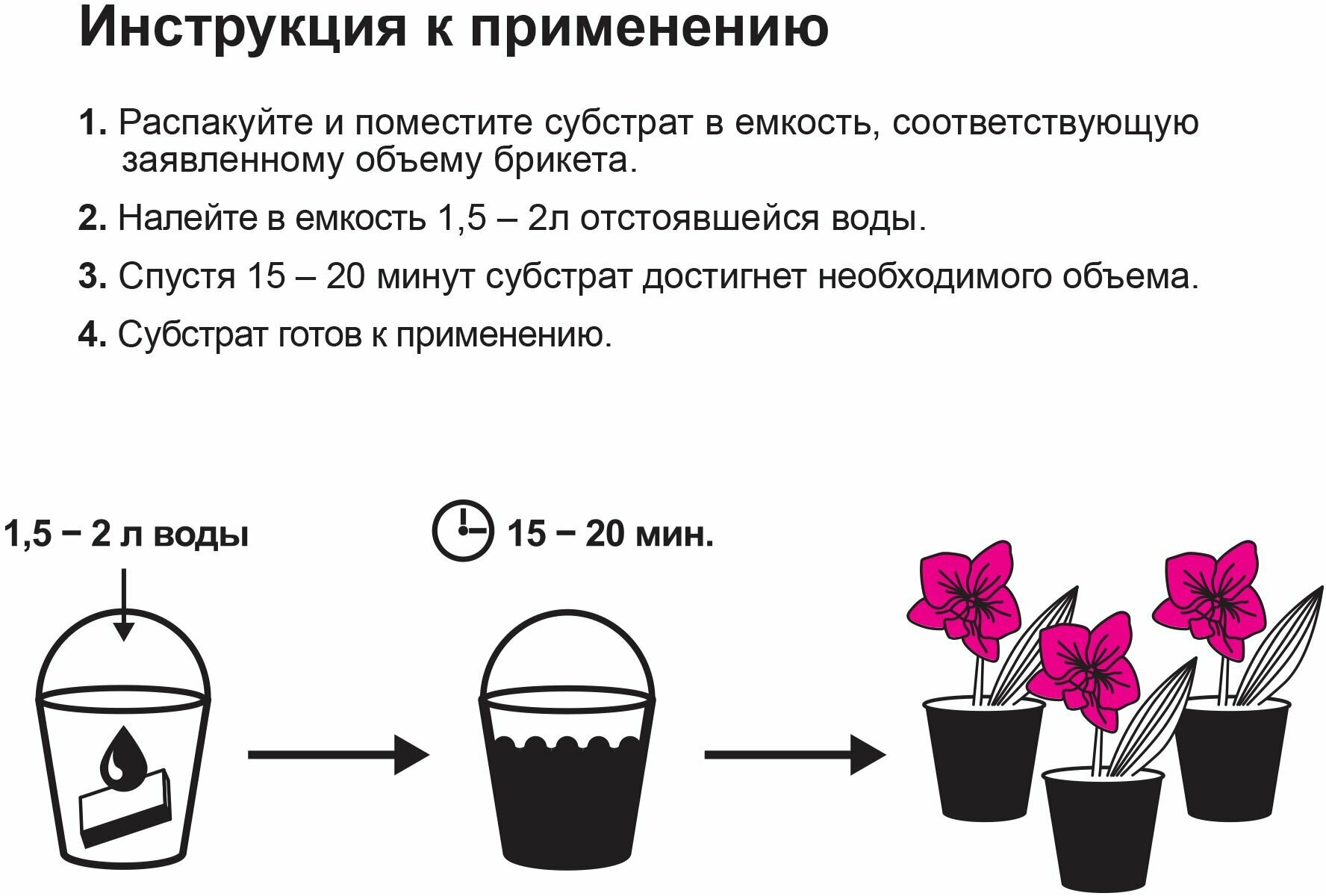 Субстрат кокосовый для орхидей 4 л