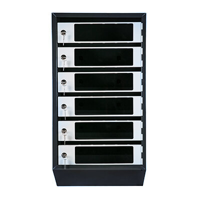 Почтовый ящик Стандарт 6-ти секционный прозрачная дверца ЯПР-6 ПД Серый антрацит