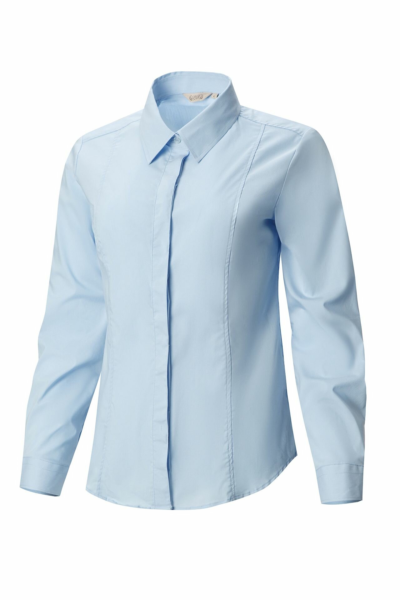 Рубашка женская El-Risto удлиненная голубой 52(3XL)