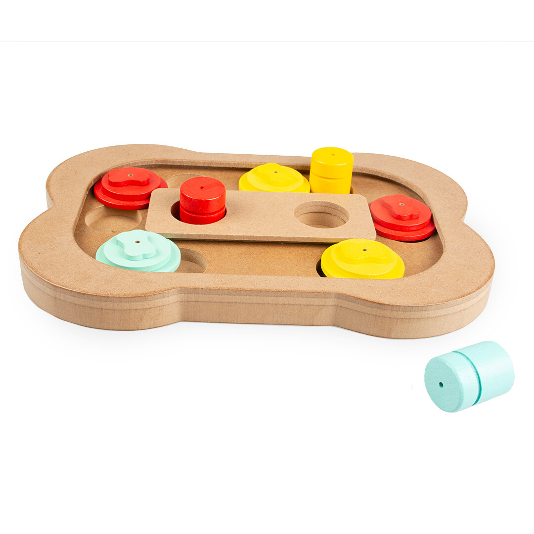 DUVO+ Развивающая игрушка - головоломка для животных деревянная"Косточка", 28x19x2.5см (Бельгия) - фото №4