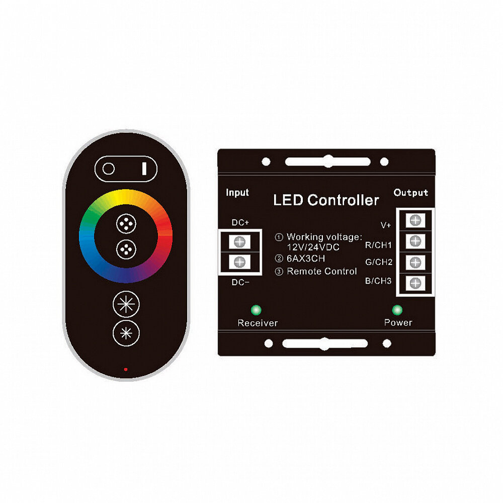 Eleganz Контроллер для RGB светодиодной ленты сенсорный 12/24V 360/720W 30А TOUCH