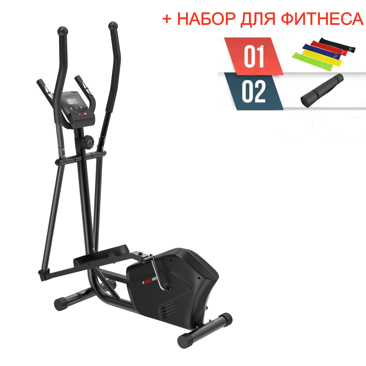 Эллиптический тренажер UNIXFIT SL-340 + набор для фитнеса