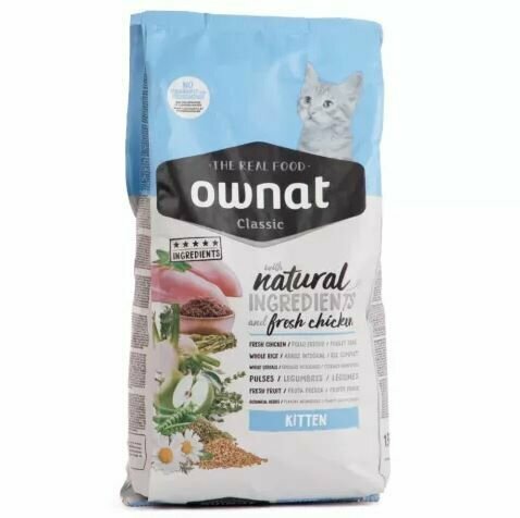 фото Ownat CLASSIC сухой корм для котят с курицей, 1.5 кг
