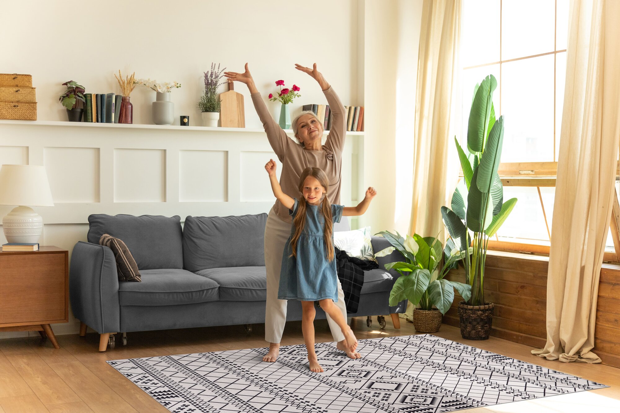 Ковер DivaHome Квадратный 160х160 см, серый односторонний, безворсовый, односторонний — фото 1