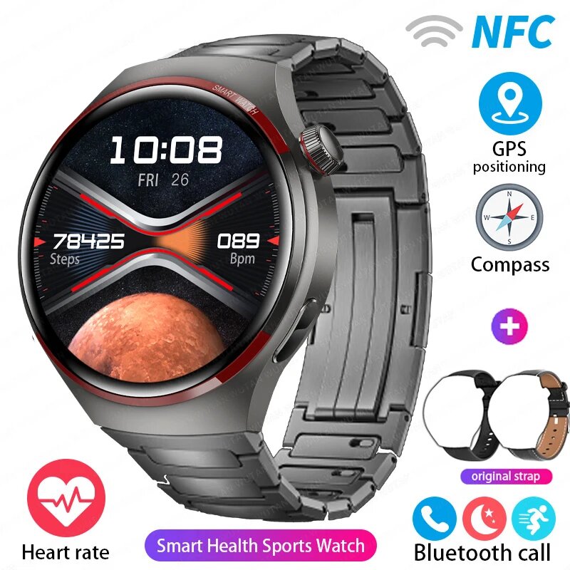 Новинка 2024, оригинальные мужские часы Huawei Watch 4 Pro, GPS, спортивный фитнес-трекер AOMLED, экран HD, стандартный Bluetooth, Смарт-часы для бизнеса