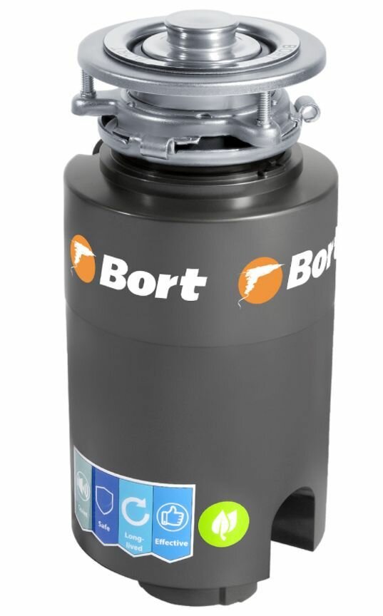 Измельчитель пищевых отходов BORT TITAN 4000 390 Вт, серый