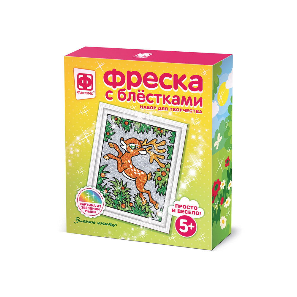 Фантазер Фреска с блестками №2 Олень 407090-WP84 декоративное панно для интерьера