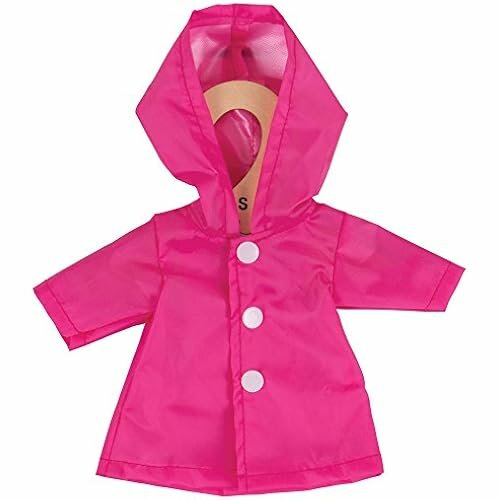 Розовый дождевик Bigjigs Toys (для куклы 28см)