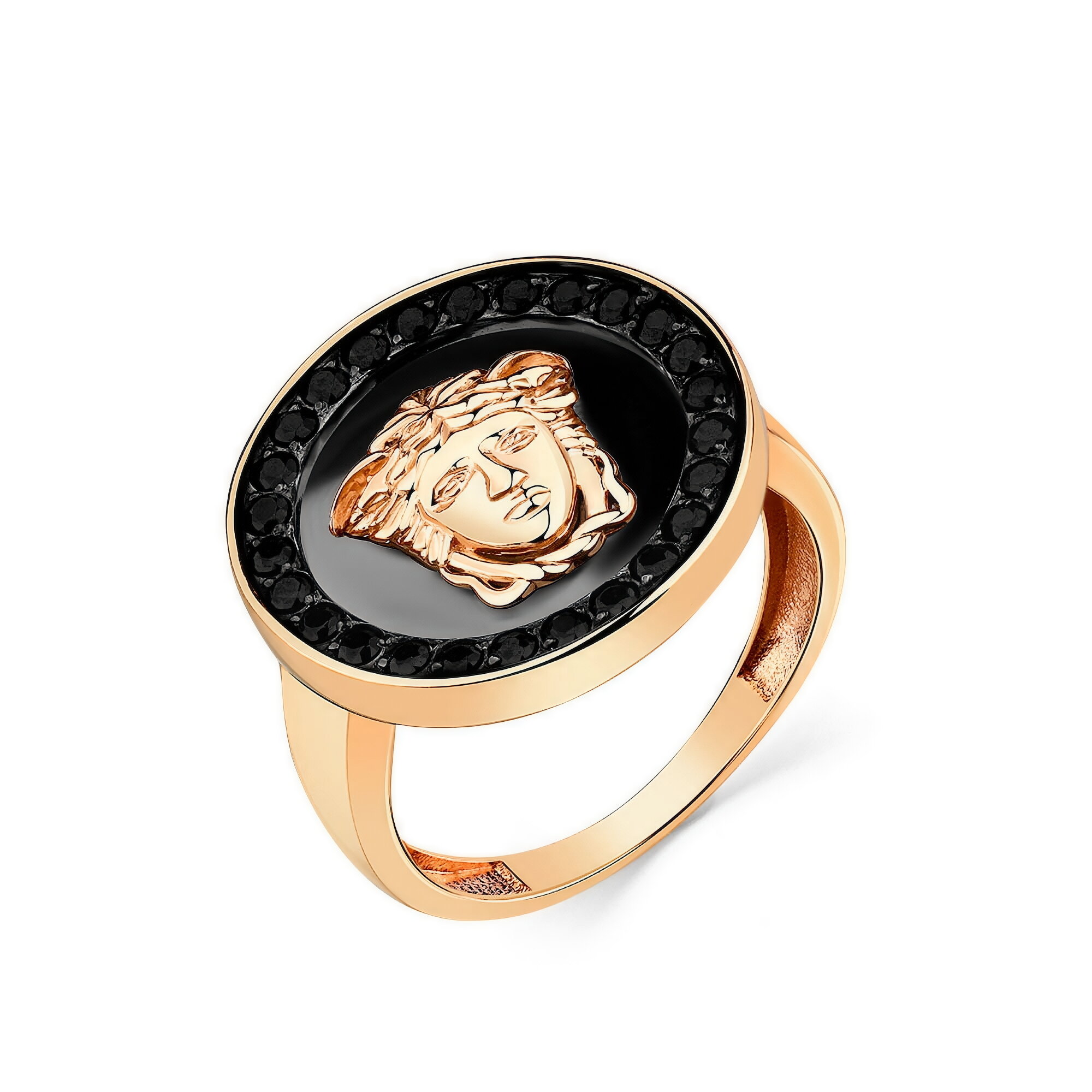 Кольцо Diamant online, красное золото, 585 проба, фианит